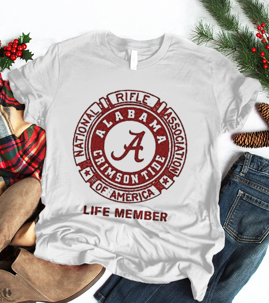 Alabama Crimson Tide National Rifle Association NRA Life Member T-Shirt