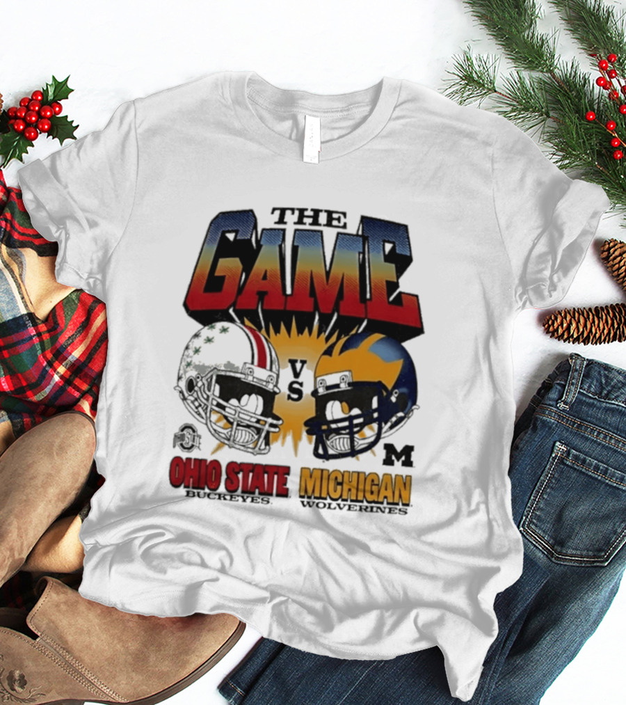 The Game Ohio State Vs Michigan Wolverines Football Rivalry Helmets T-Shirt