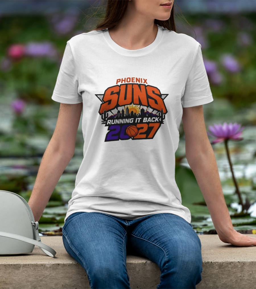 Phoenix Suns Running It Back 2027 NBA Skyline Basketball T-Shirt