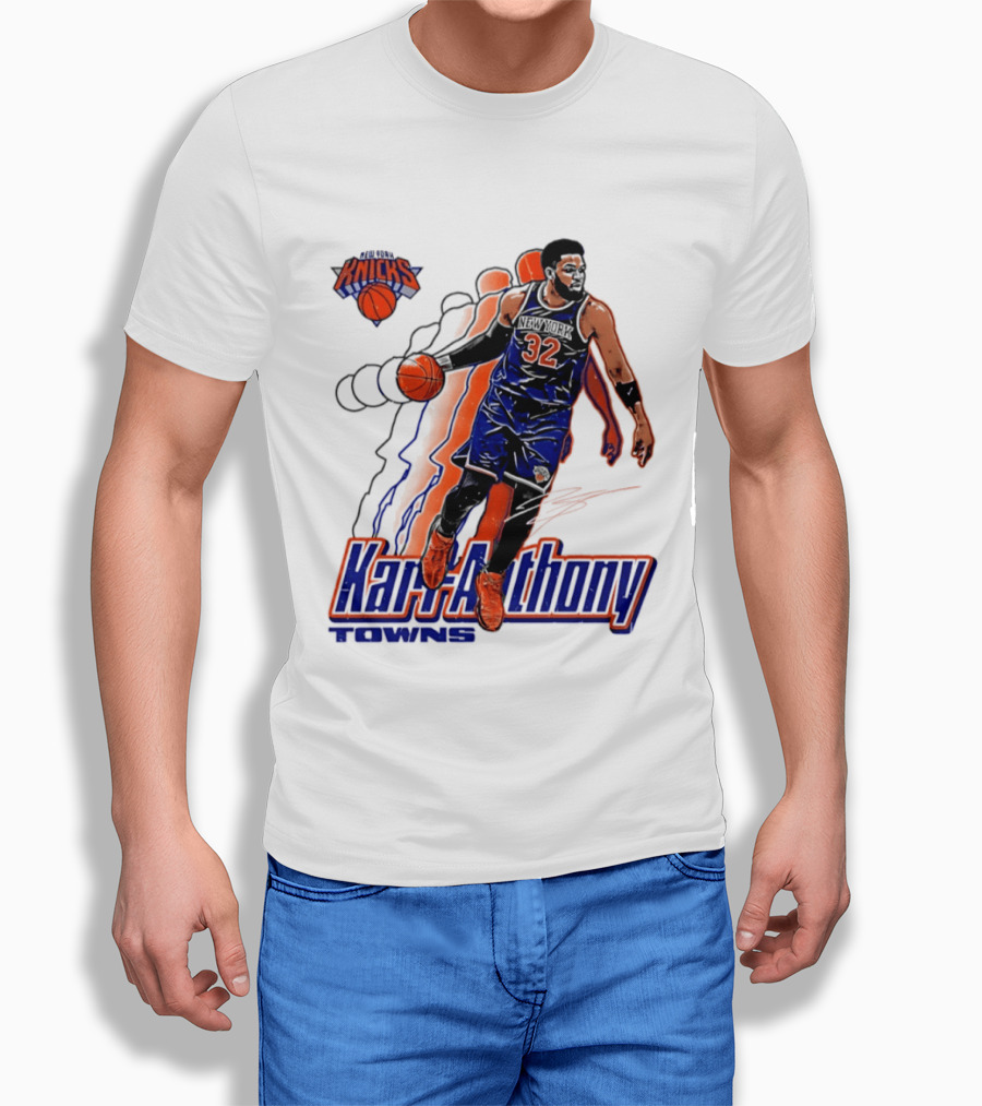 Karl Anthony Towns New York Knicks Basketball 32 T-Shirt