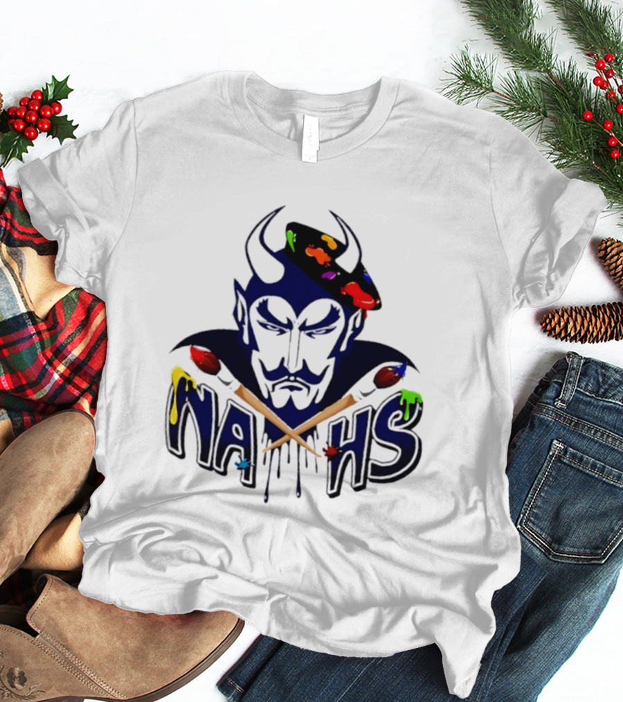 NAHS Artist Blue Devil Paintbrush Palette T-Shirt