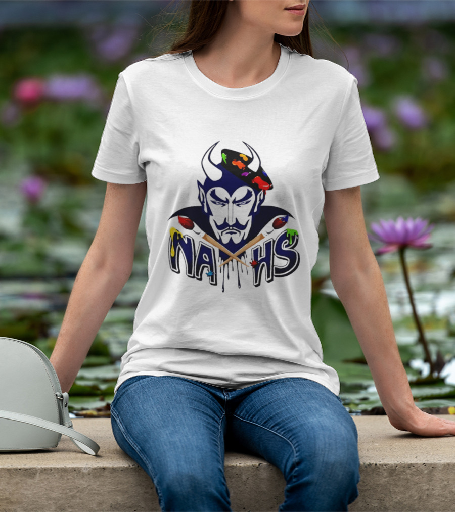 NAHS Artist Blue Devil Paintbrush Palette T-Shirt