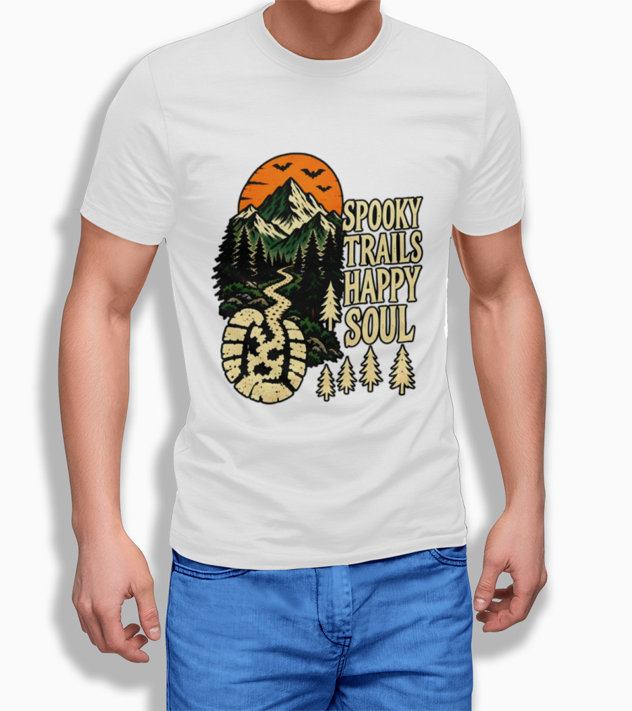 Spooky Trails Happy Soul Mountain Halloween Hiking Adventure T-Shirt