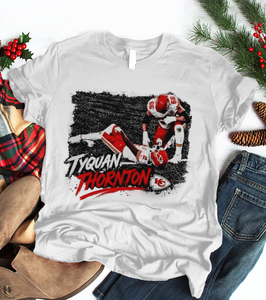 Tyquan Thornton No 2 And No 66 Kansas City Chiefs NFL Action Scene T-Shirt