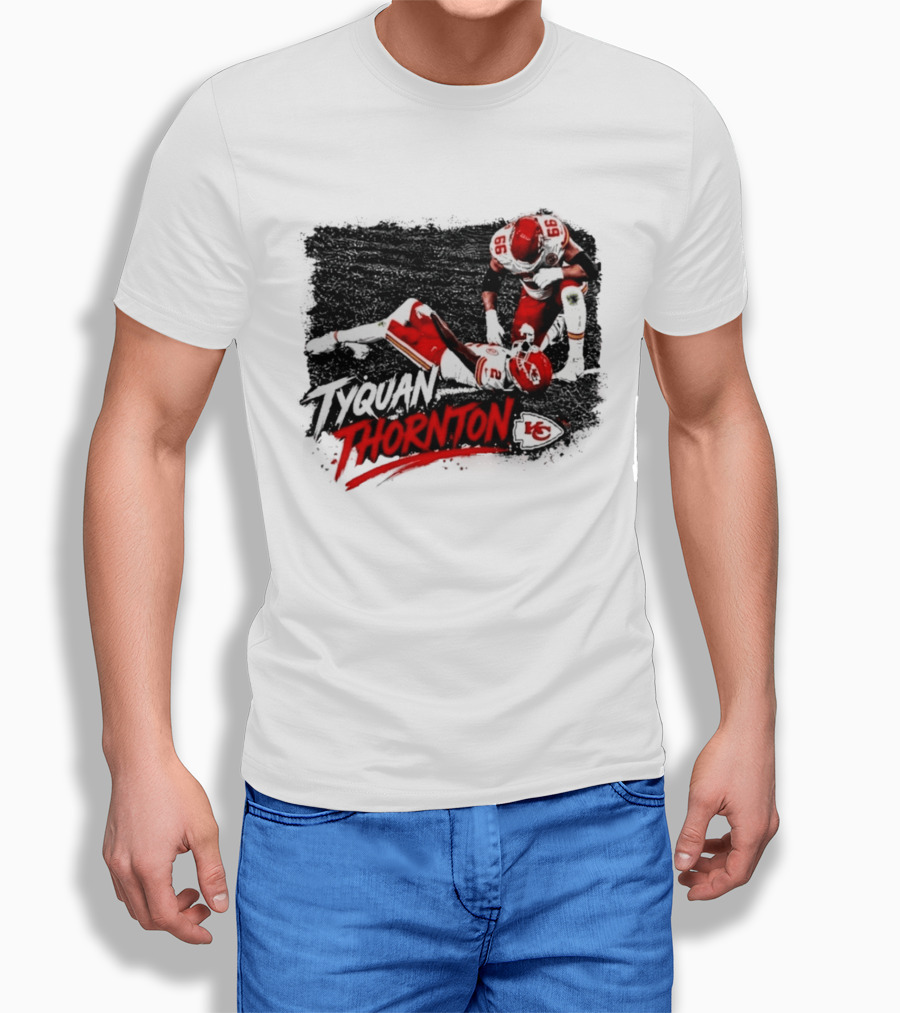 Tyquan Thornton No 2 And No 66 Kansas City Chiefs NFL Action Scene T-Shirt