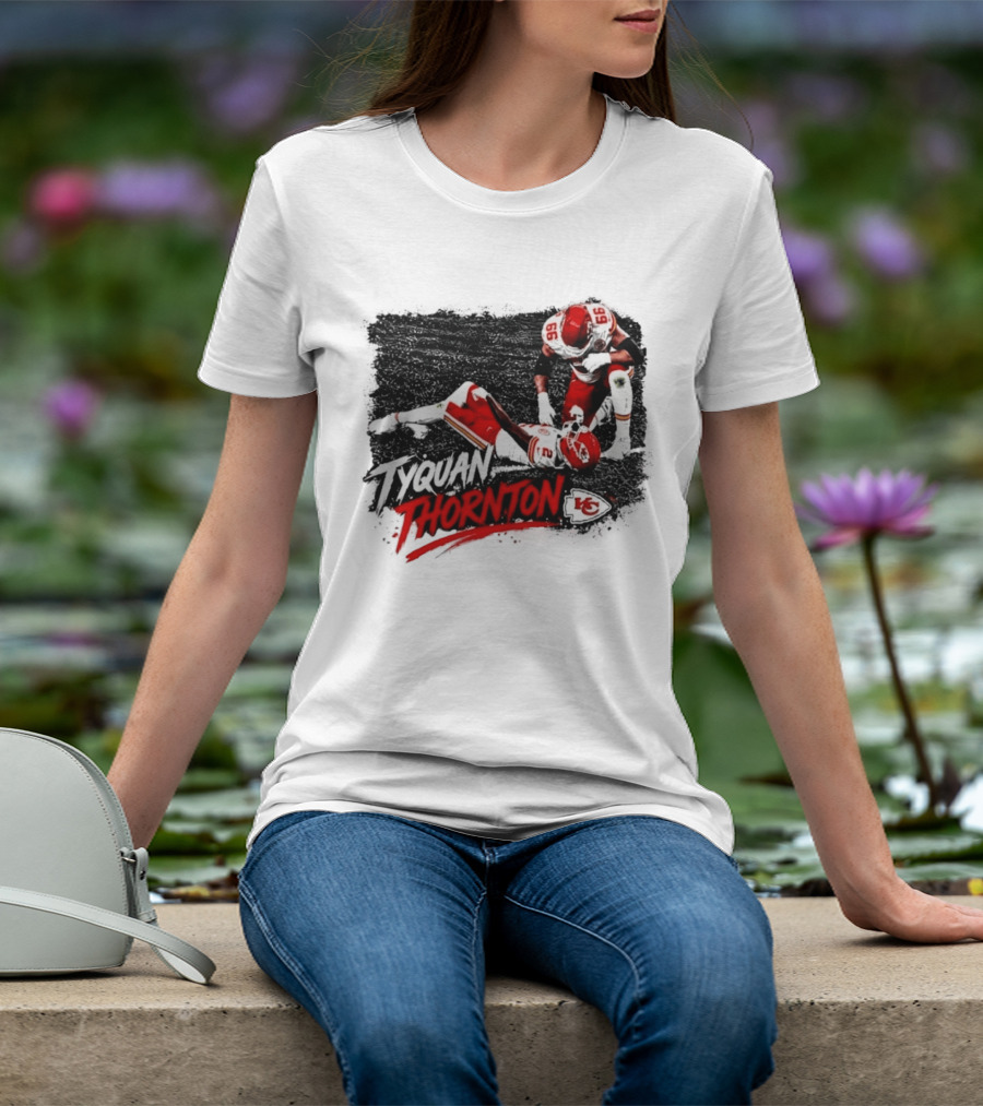 Tyquan Thornton No 2 And No 66 Kansas City Chiefs NFL Action Scene T-Shirt