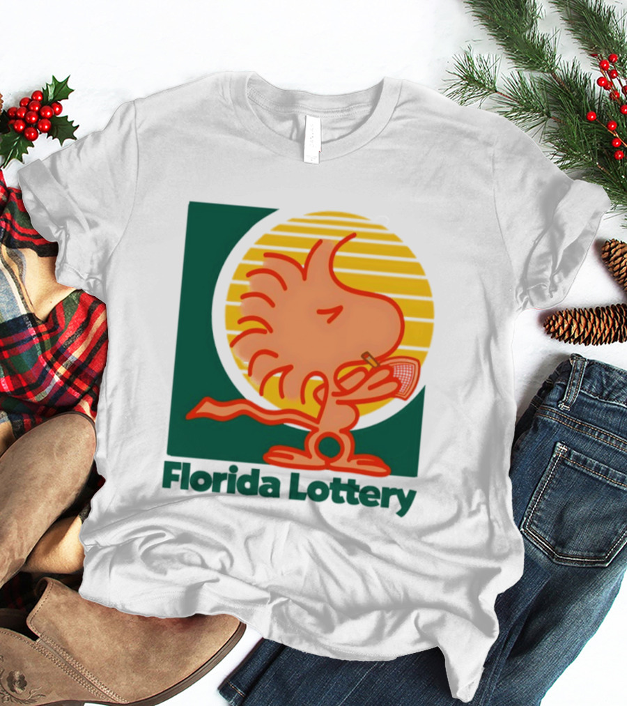 Woodstock Florida Lottery Peanuts Snoopy Sun T-Shirt