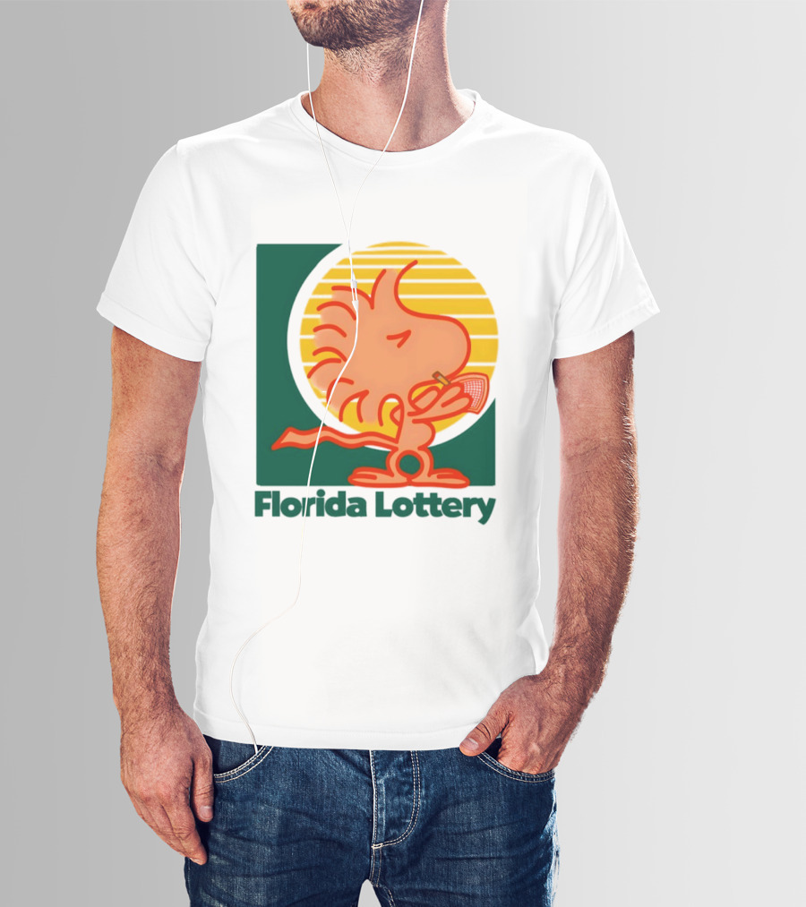Woodstock Florida Lottery Peanuts Snoopy Sun T-Shirt