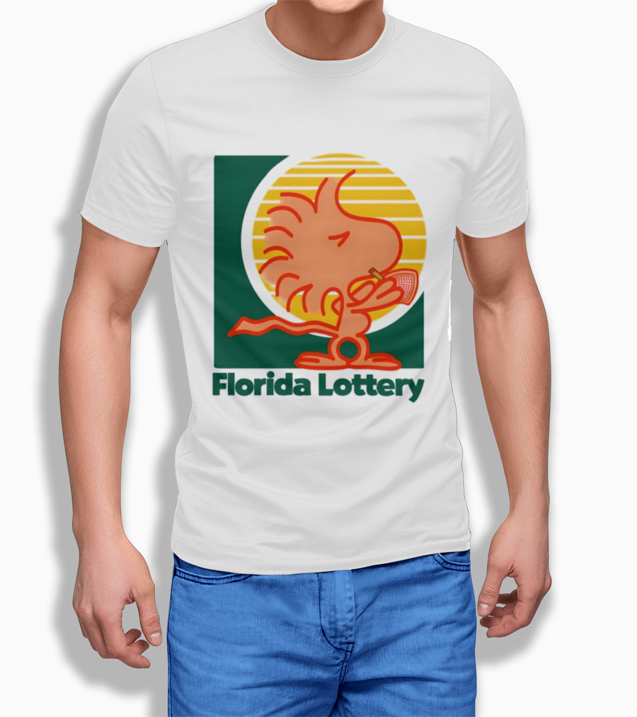 Woodstock Florida Lottery Peanuts Snoopy Sun T-Shirt