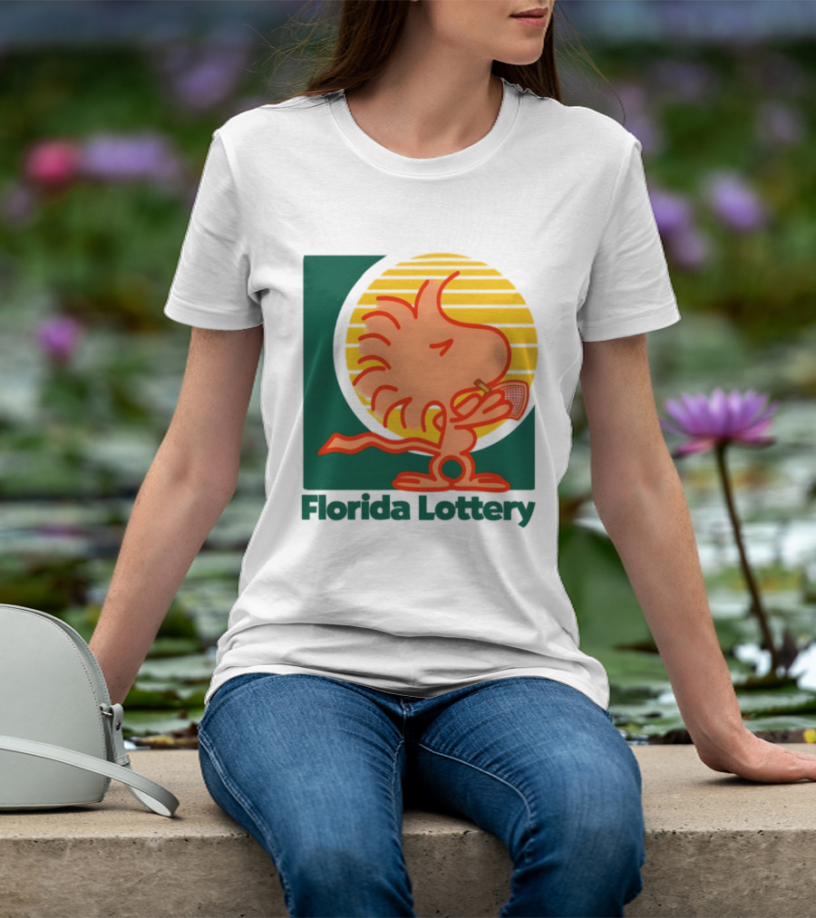 Woodstock Florida Lottery Peanuts Snoopy Sun T-Shirt