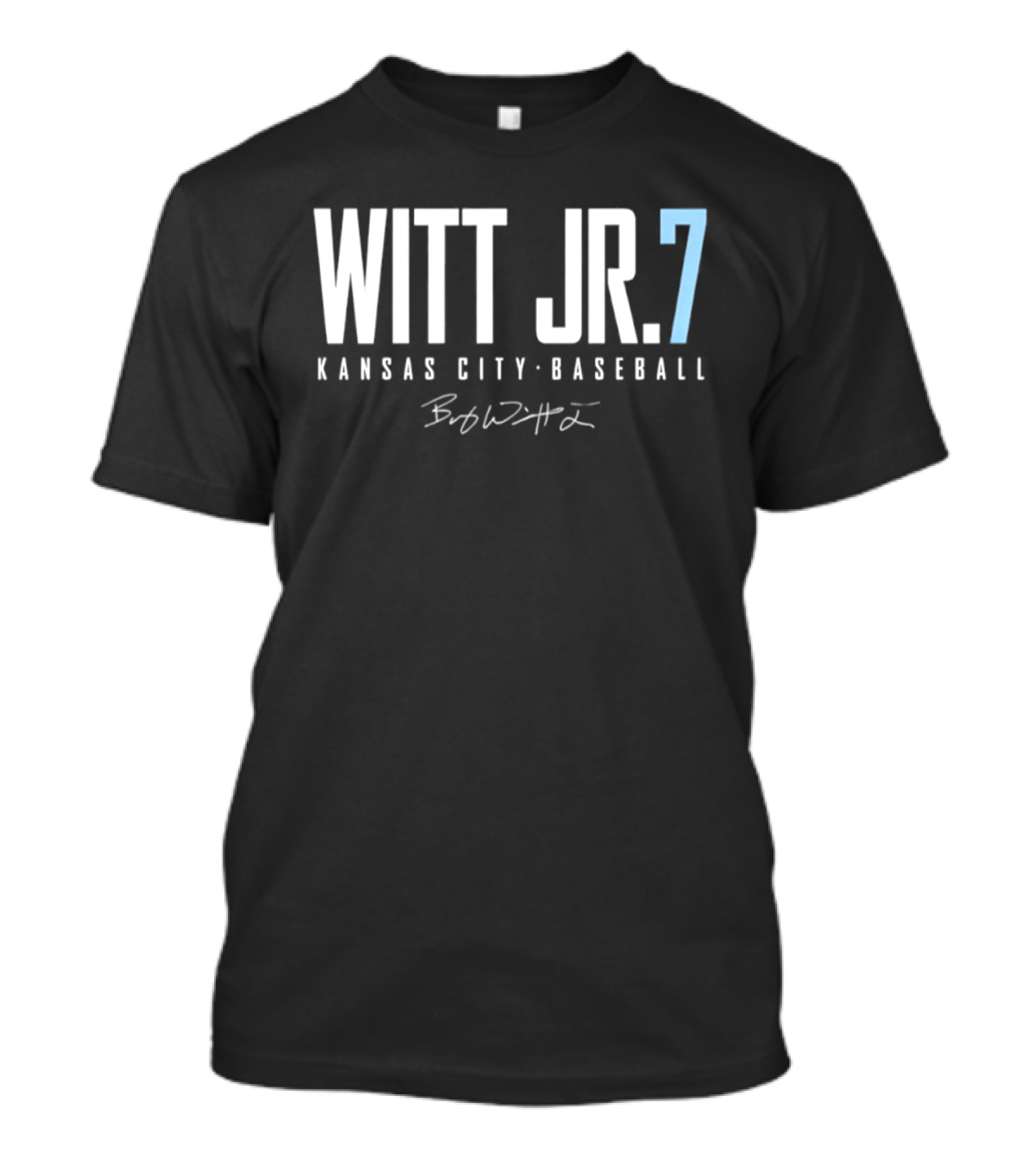 Witt Jr. 7 Kansas City Baseball Bobby Witt Signature T-Shirt