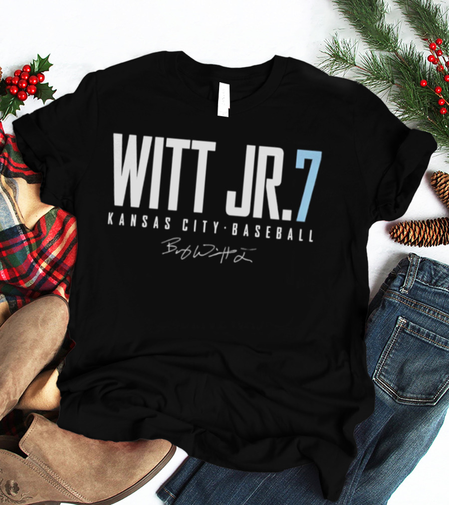 Witt Jr. 7 Kansas City Baseball Bobby Witt Signature T-Shirt