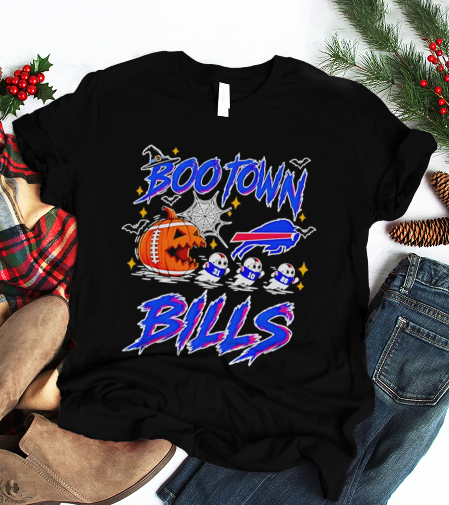 Buffalo Bills Boo Town Halloween Pac Man 2026 T-Shirt