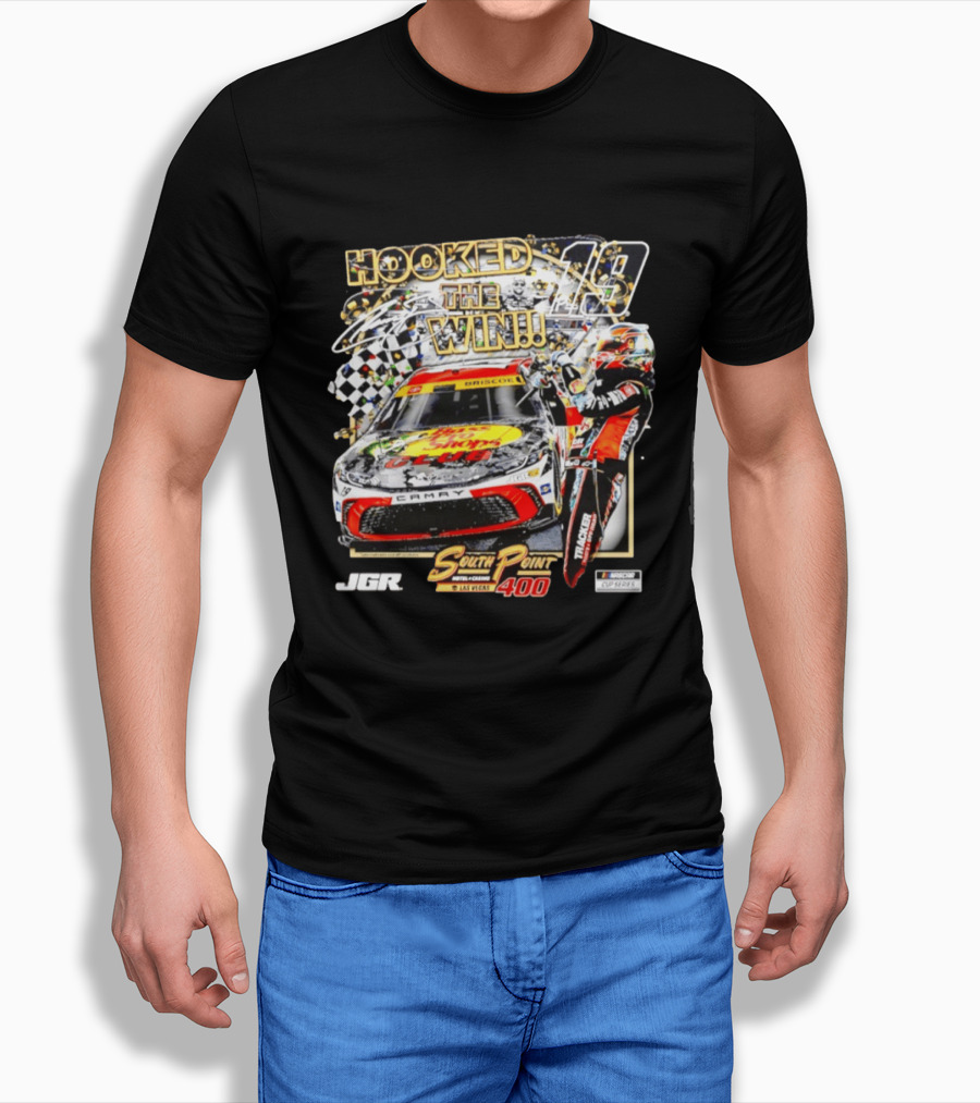 Hooked The Win 14 South Point 400 Las Vegas JGR NASCAR Cup Series T-Shirt