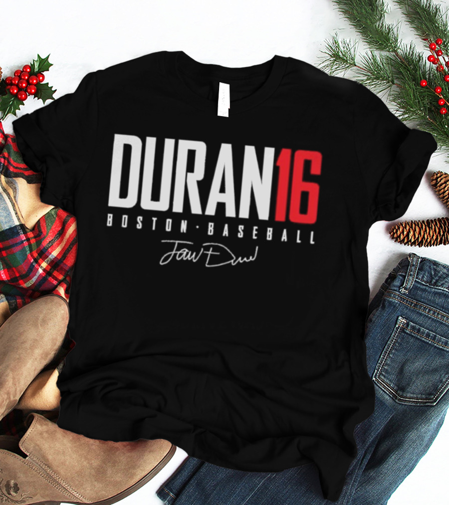 Jarren Duran 16 Boston Baseball Signature T-Shirt