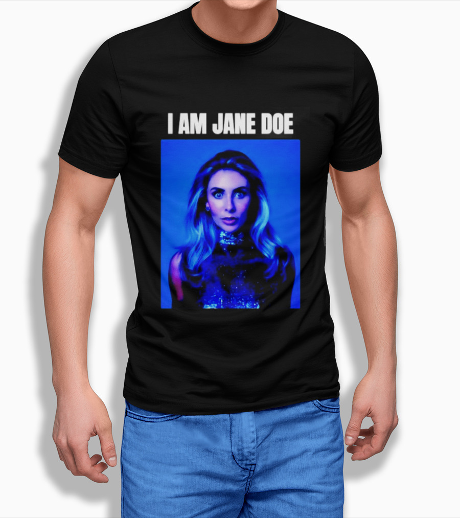 I Am Jane Doe Blue Portrait Mystique T-Shirt