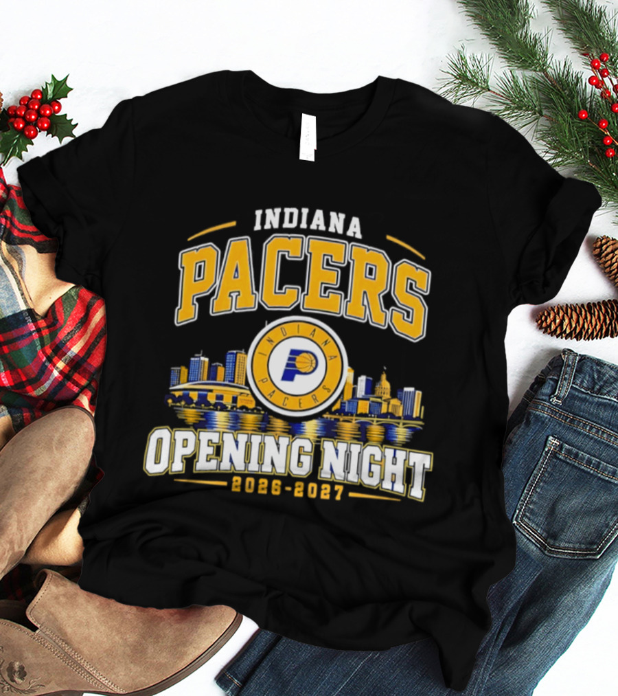 Indiana Pacers NBA Opening Night 2026 2027 City Skyline T-Shirt