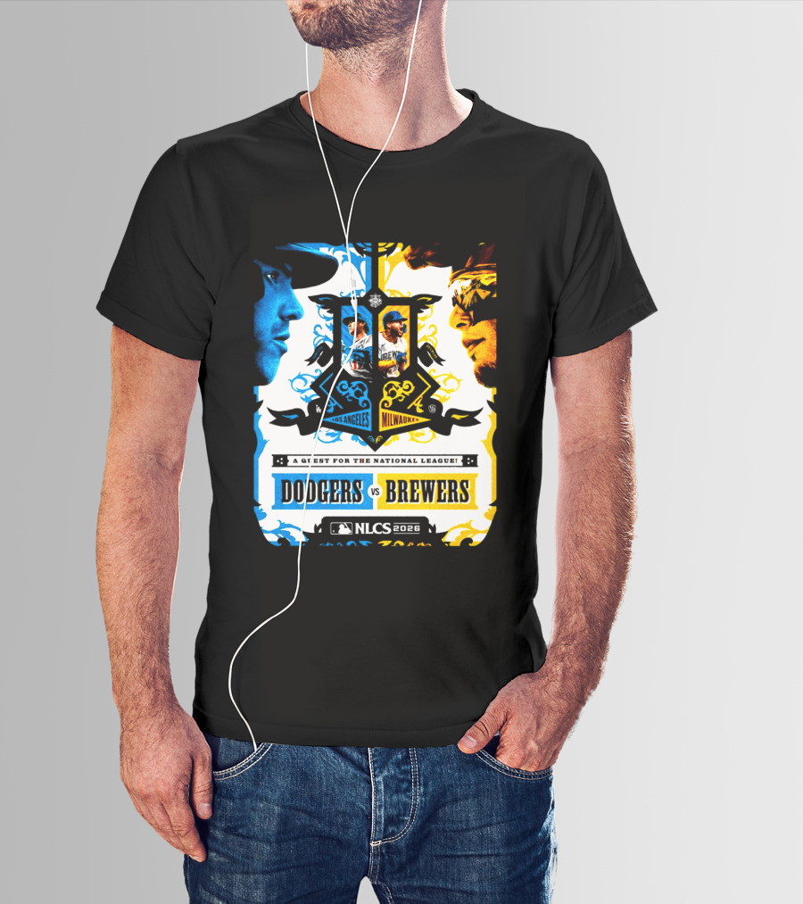 MLB Los Angeles Dodgers Brewers NLCS 2026 Head To Head Quest For The National League T-Shirt