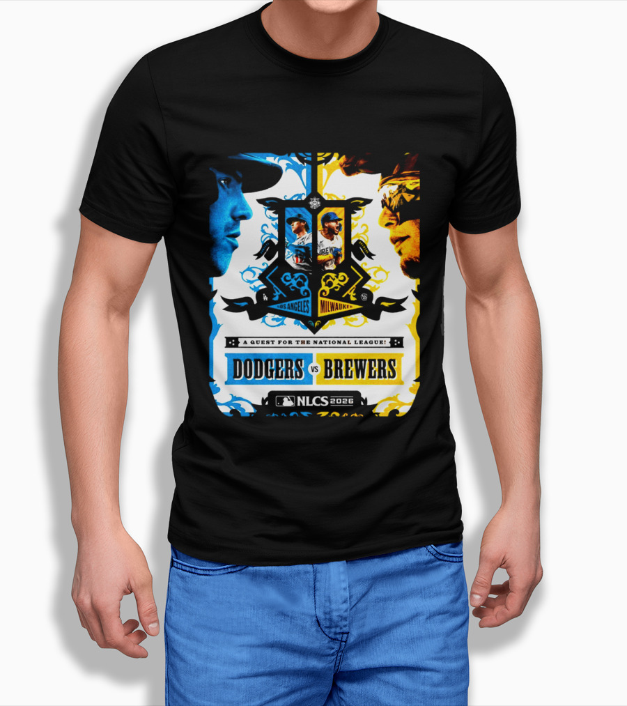 MLB Los Angeles Dodgers Brewers NLCS 2026 Head To Head Quest For The National League T-Shirt