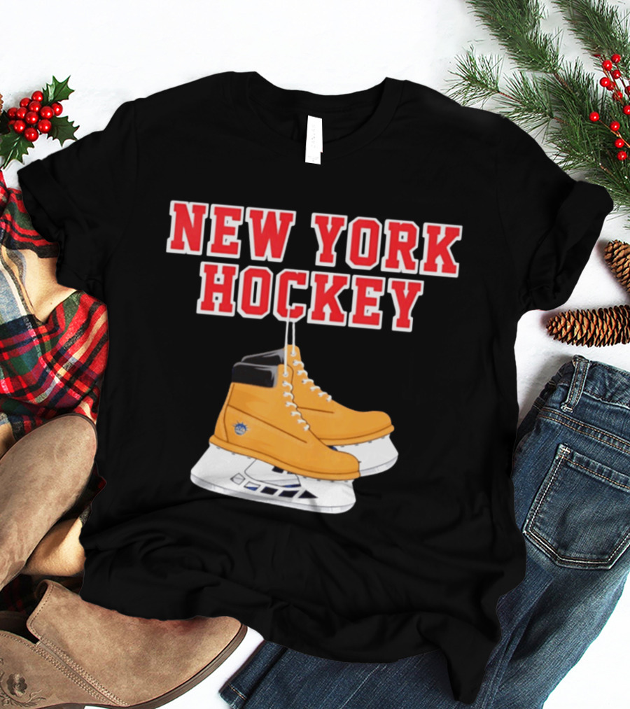 New York Hockey Timberland Ice Skates Ranger T-Shirt