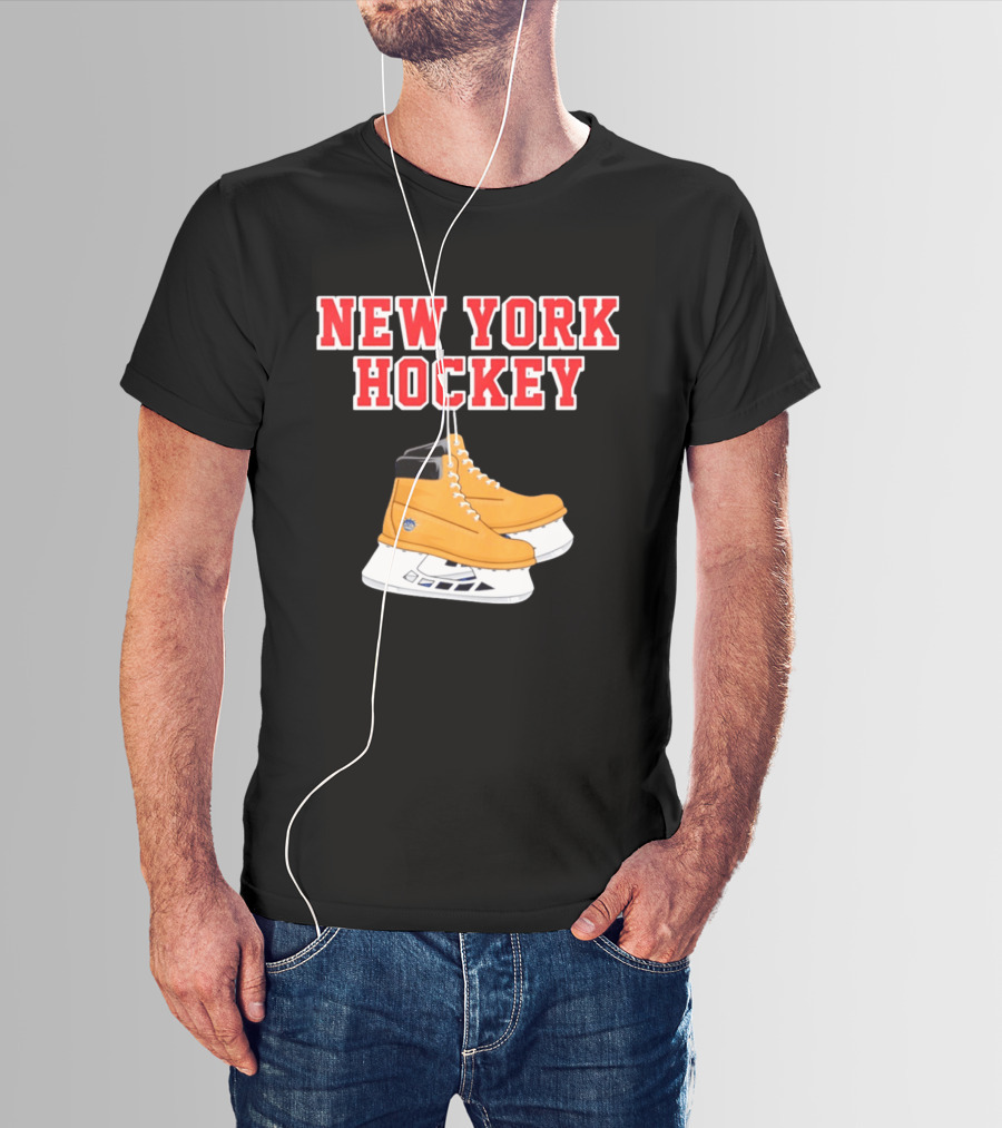 New York Hockey Timberland Ice Skates Ranger T-Shirt