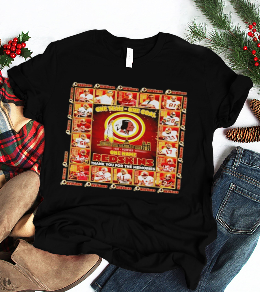 One Team One Goal 1932 Forever One Name Redskins Thank You For The Memories T-Shirt