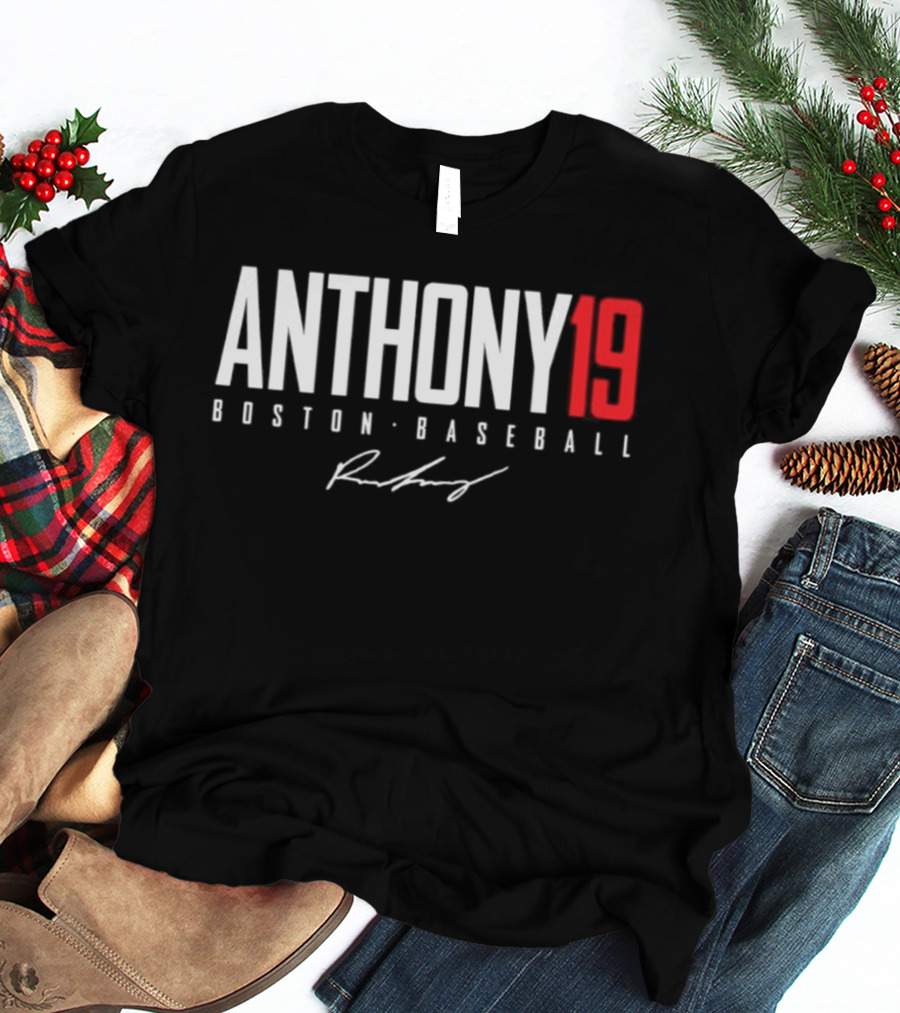 Anthony 19 Boston Baseball Signature T-Shirt