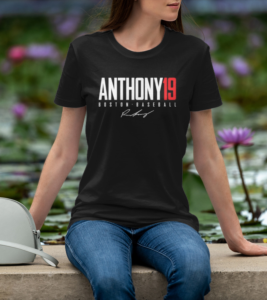 Anthony 19 Boston Baseball Signature T-Shirt