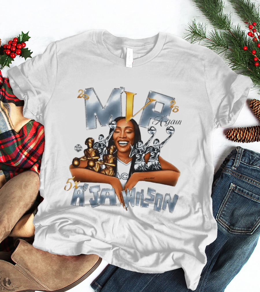 2x MVP Again 5x A'ja Wilson WNBA T-Shirt