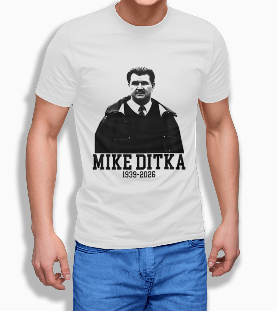 Mike Ditka Chicago Bears 1939 2026 Memoriam Football T-Shirt