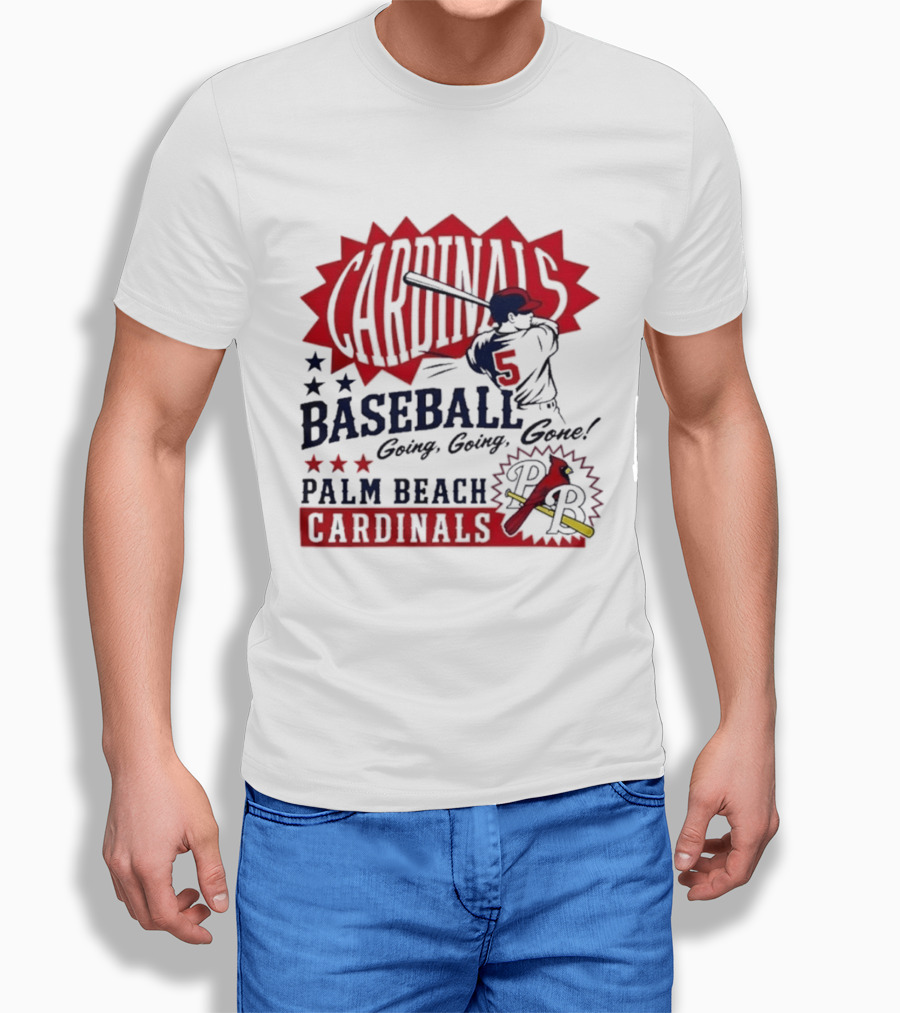 Palm Beach Cardinals Baseball Going Going Gone T-Shirt