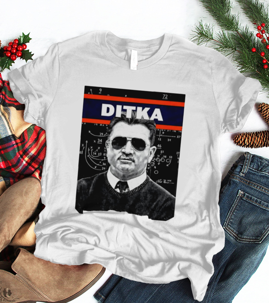 DITKA Da Coach Chicago Bears Legend Mike Ditka Playbook T-Shirt