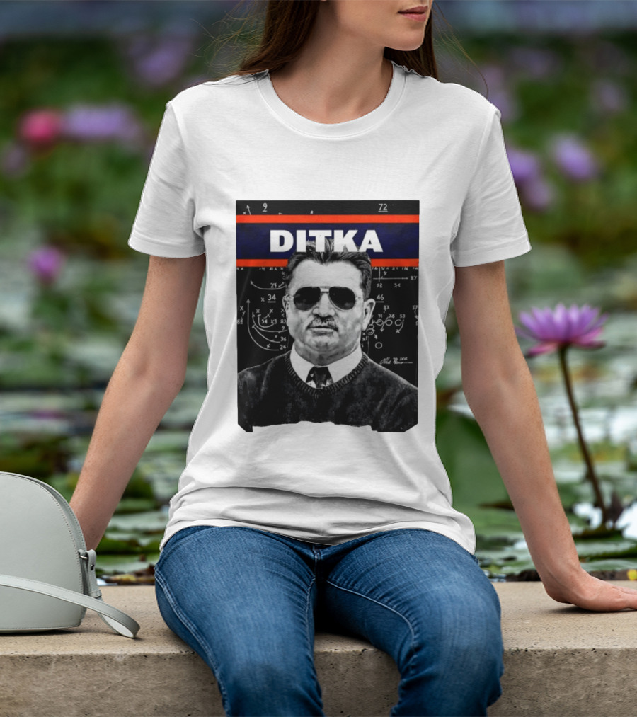 DITKA Da Coach Chicago Bears Legend Mike Ditka Playbook T-Shirt