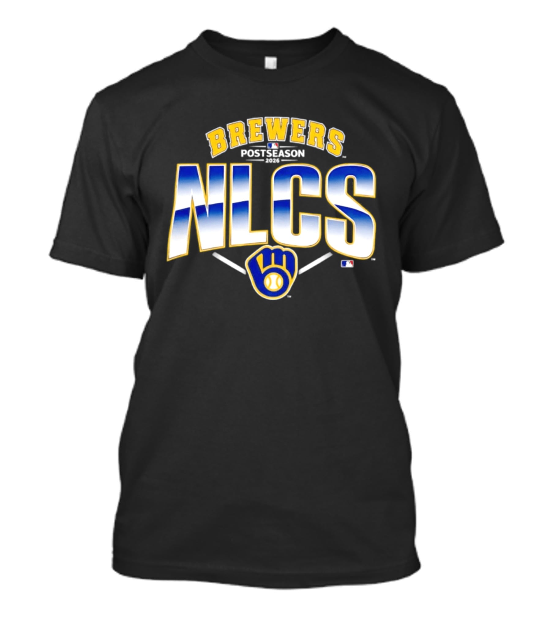 Milwaukee Brewers NLCS Postseason 2026 Baseball Majestic Crewneck T-Shirt