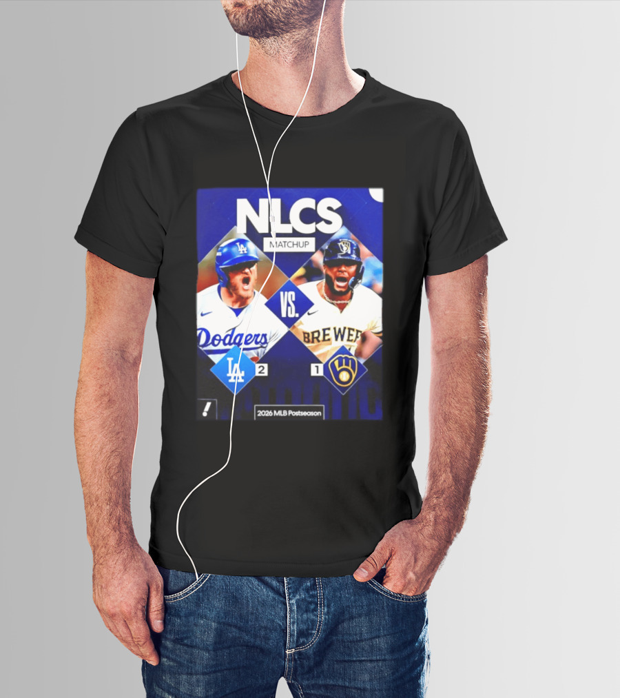 NLCS Matchup Dodgers Vs Brewers 2026 MLB Postseason T-Shirt