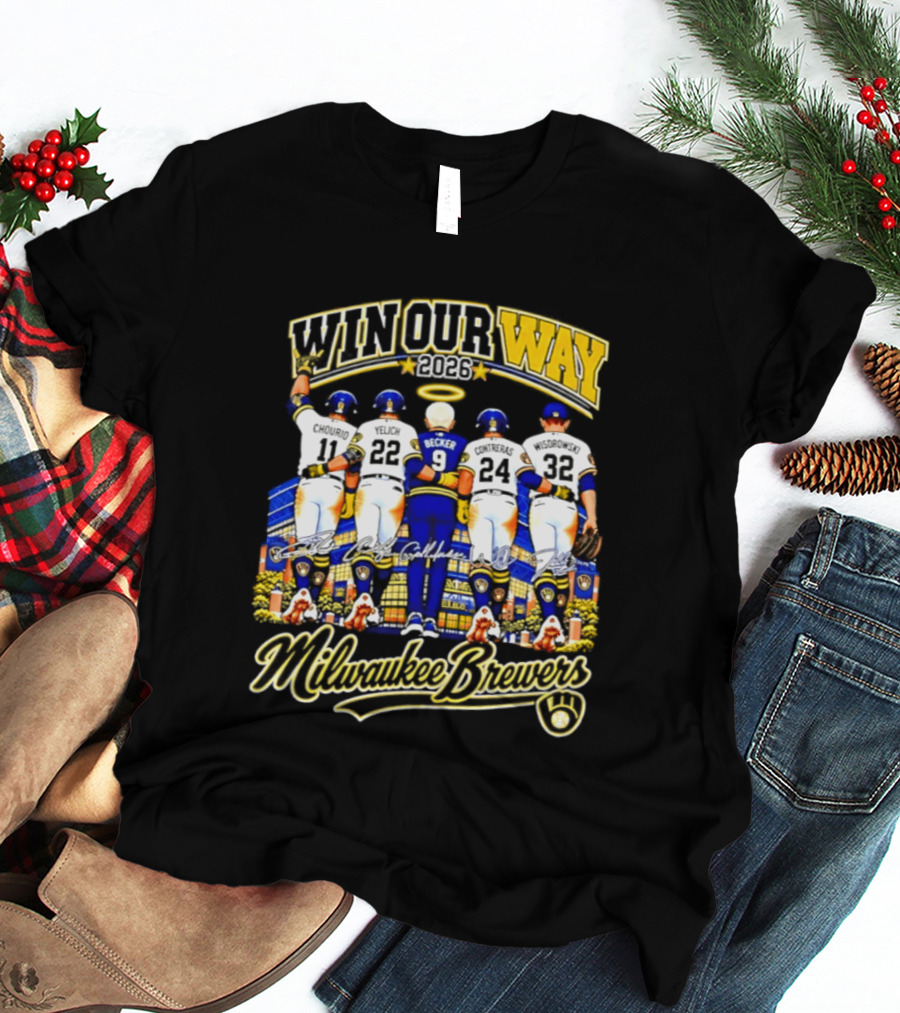 Milwaukee Brewers Win Our Way 2026 Signatures Beck 9 T-Shirt