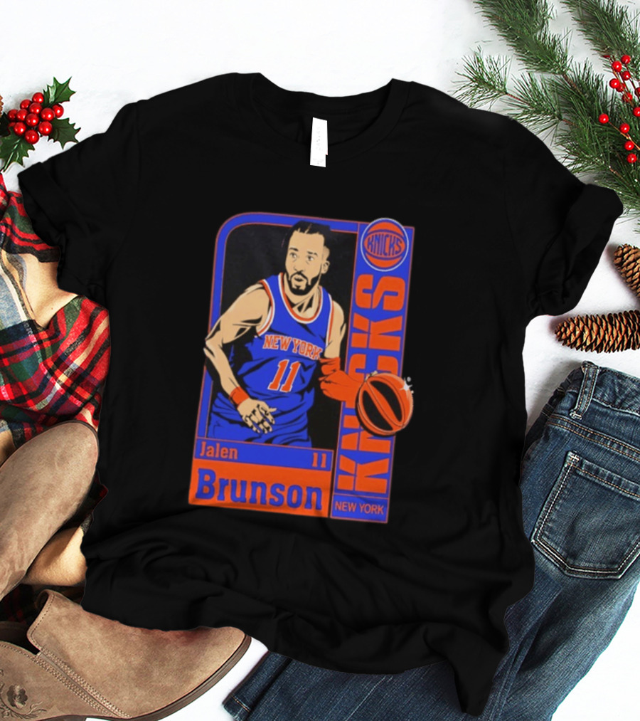 New York Knicks Jalen Brunson 11 Player Card 2026 T-Shirt