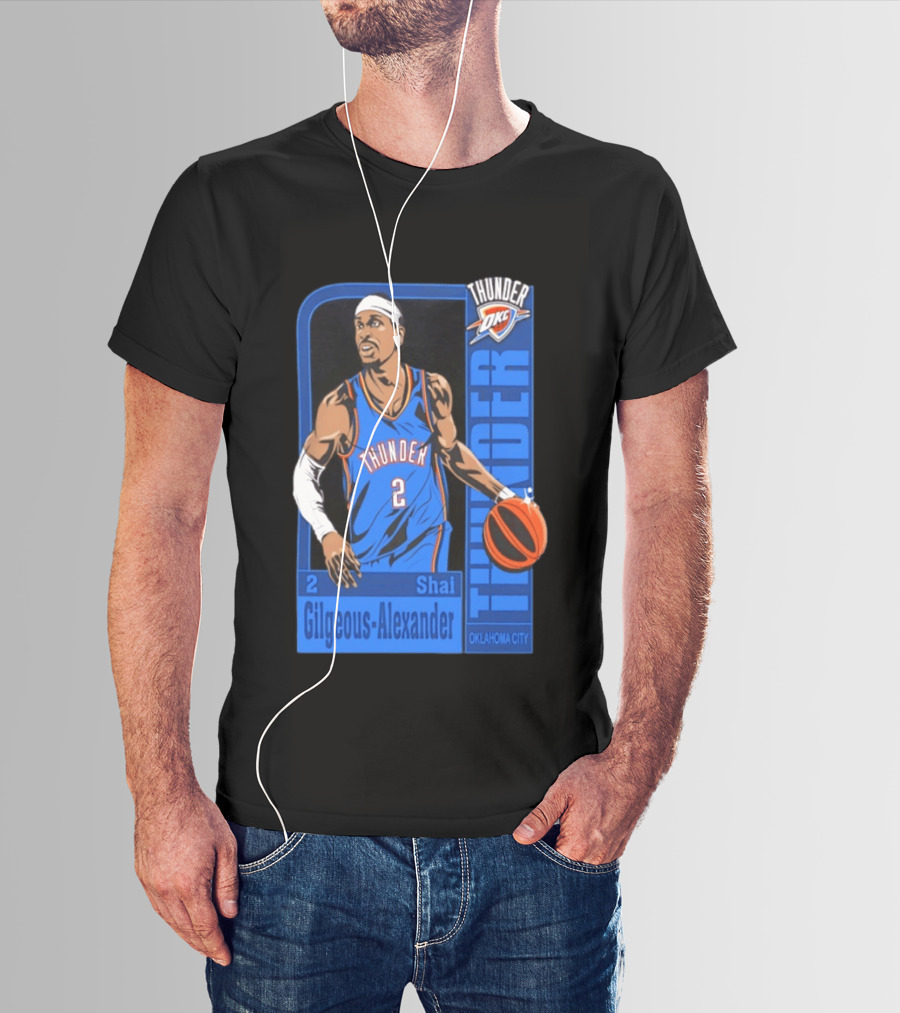 Oklahoma City Thunder Shai Gilgeous Alexander Number 2 NBA 2026 T-Shirt