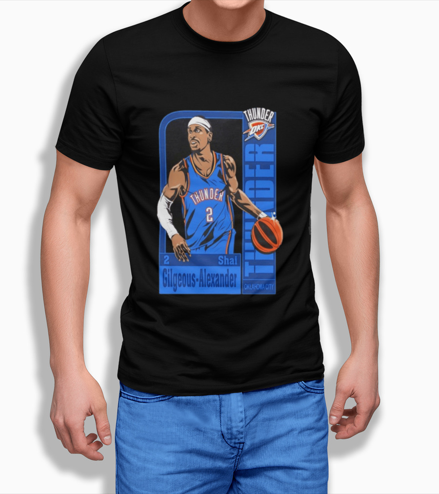 Oklahoma City Thunder Shai Gilgeous Alexander Number 2 NBA 2026 T-Shirt