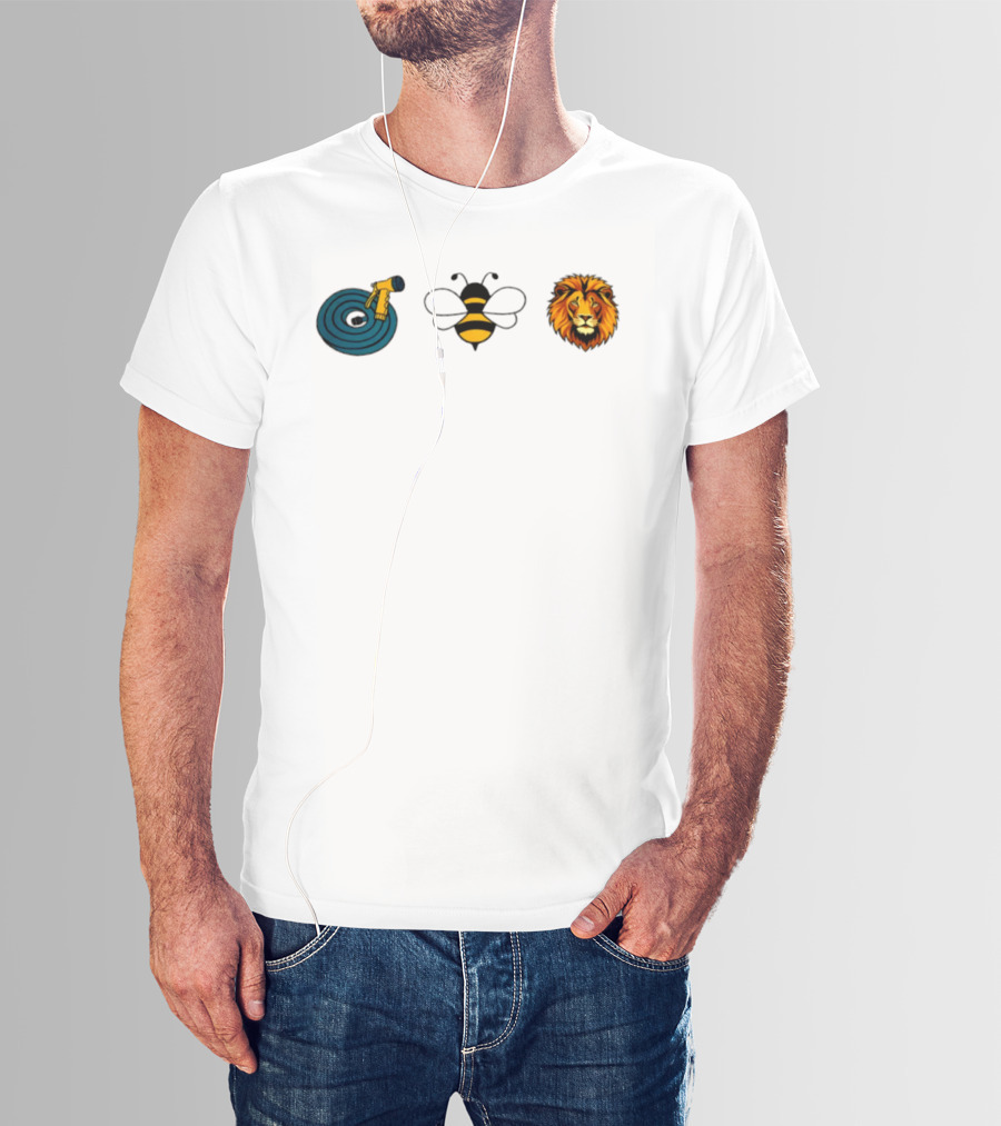 Hose Bee Lion Rebus Puzzle Bumblebee Wordplay T-Shirt