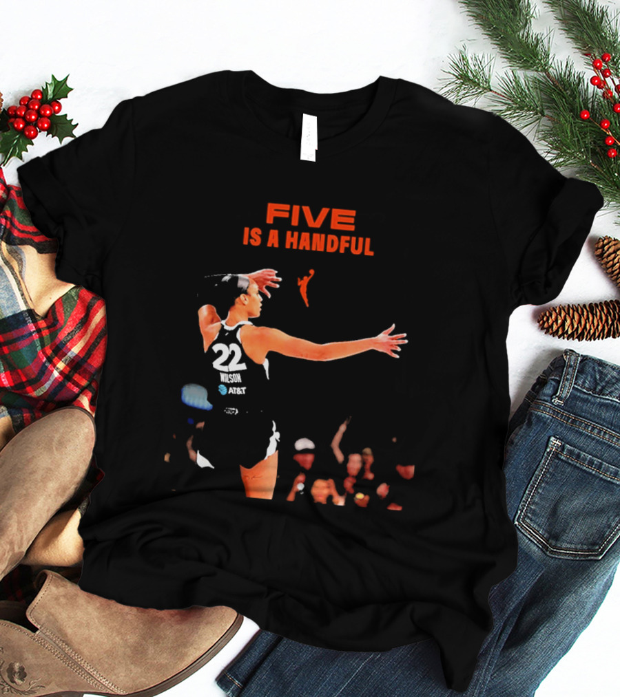 A'ja Wilson Las Vegas Aces 22 Five Is A Handful T-Shirt