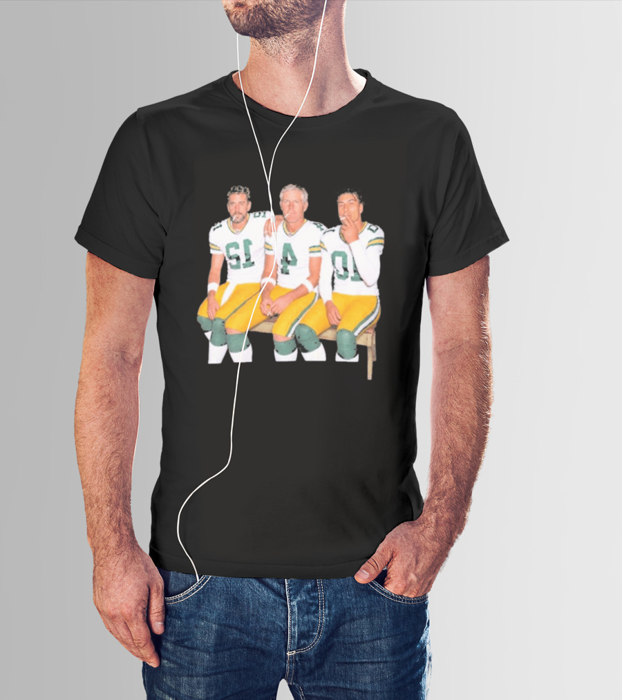 Bart Starr Brett Favre Aaron Rodgers Green Bay Packers Legends Football Signatures T-Shirt