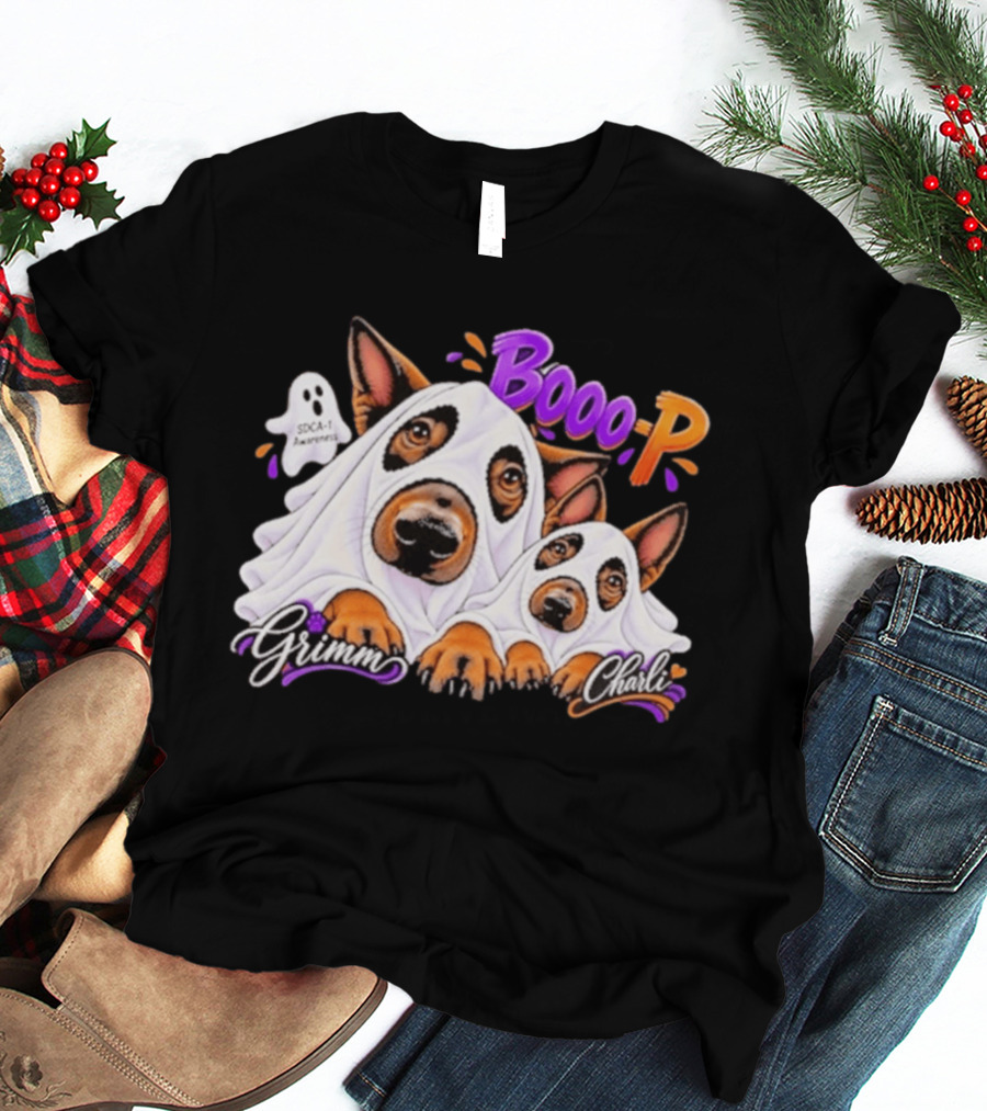 Grimm Charli Booo P SDCA 1 Awareness Comic Style Pooch Pals T-Shirt