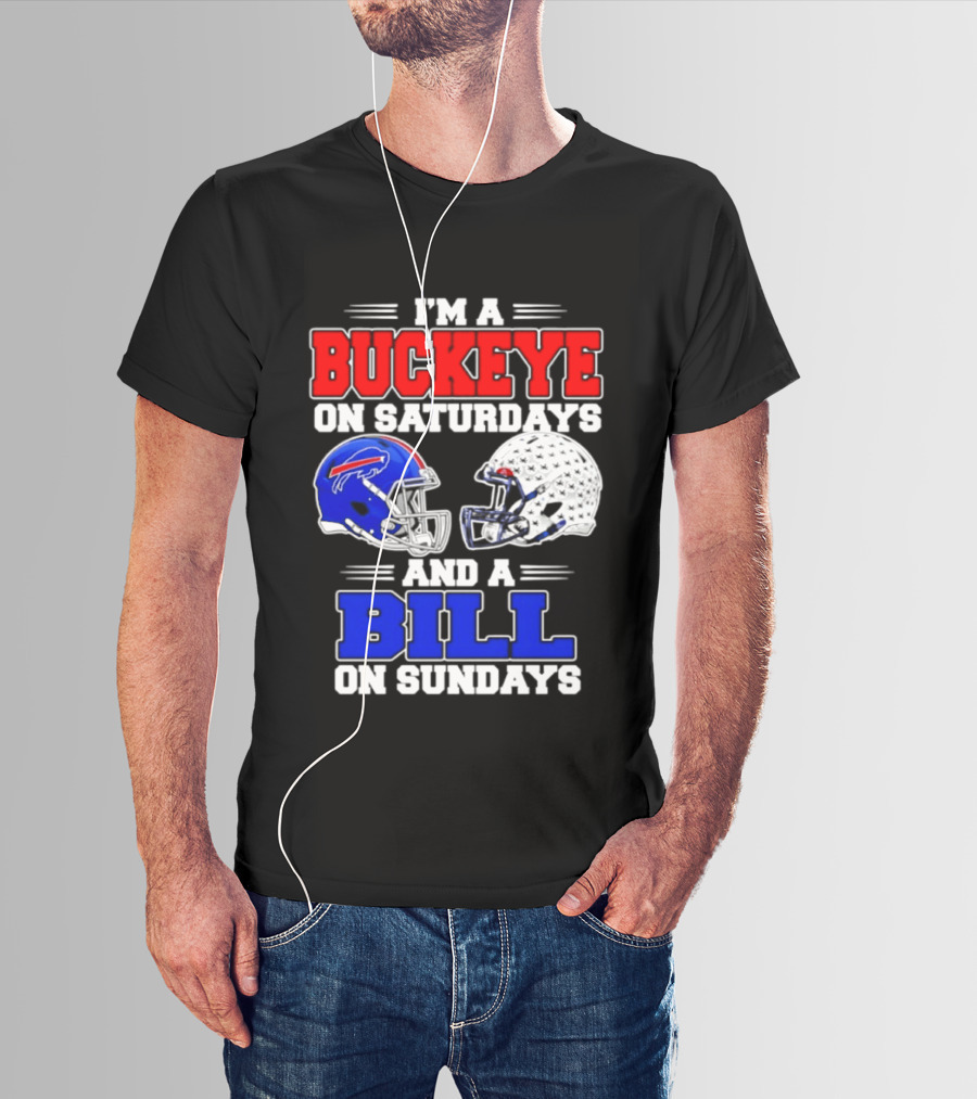 Ohio State Buckeyes Saturdays Buffalo Bills Sundays Fan 2026 T-Shirt
