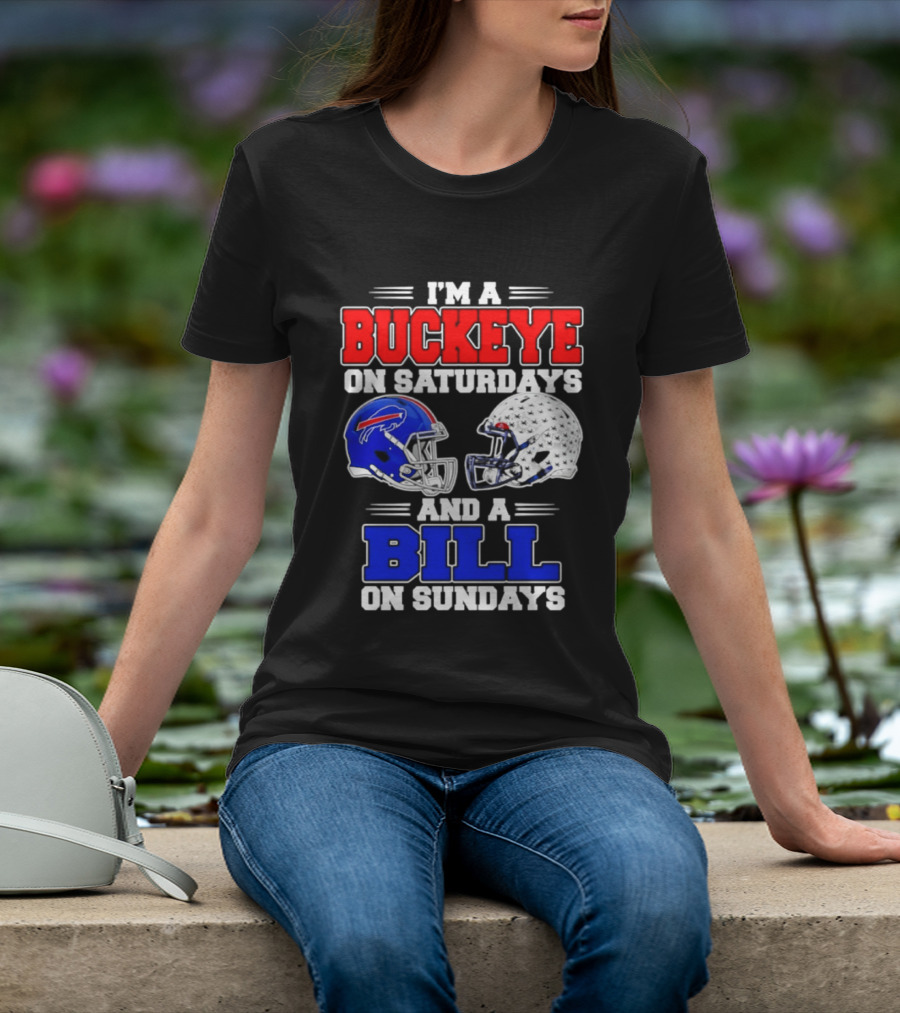 Ohio State Buckeyes Saturdays Buffalo Bills Sundays Fan 2026 T-Shirt
