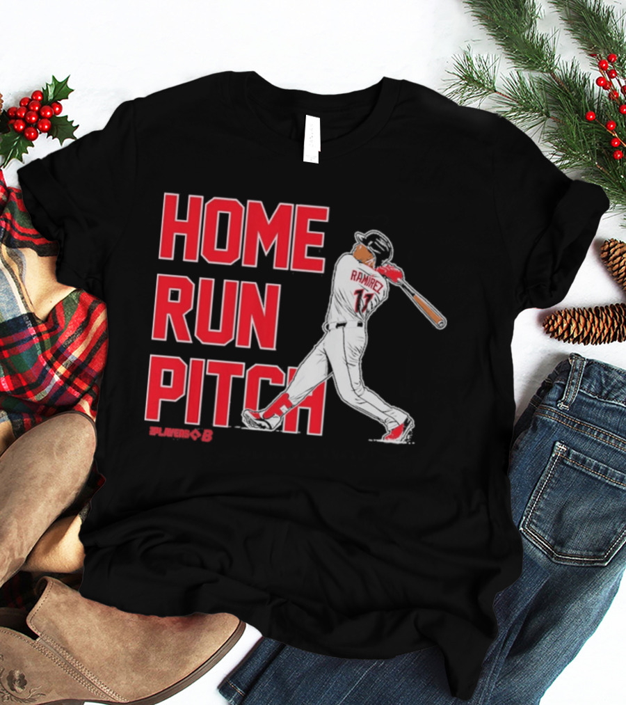 Ramirez 11 Home Run Pitch Swing Baseball T-Shirt