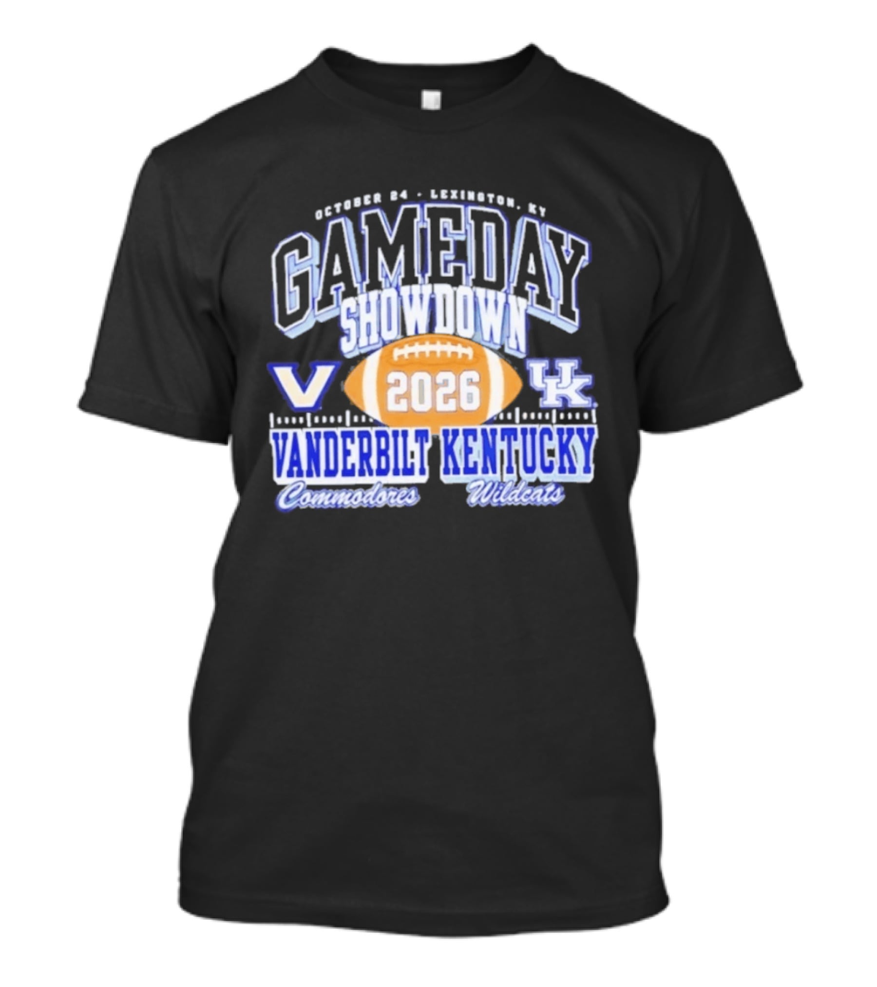 October 24 Lexington Gameday Showdown Vanderbilt Commodores Kentucky Wildcats 2026 T-Shirt