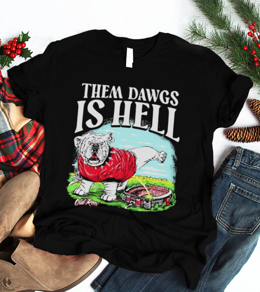 Them Dawgs Is Hell Georgia Bulldogs Football Stadium Scene T-Shirt