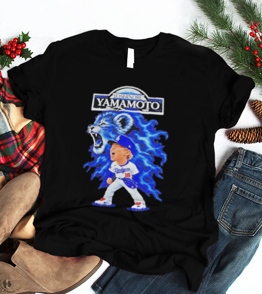 Yoshinobu Yamamoto Los Angeles Dodgers Baby Lion T-Shirt