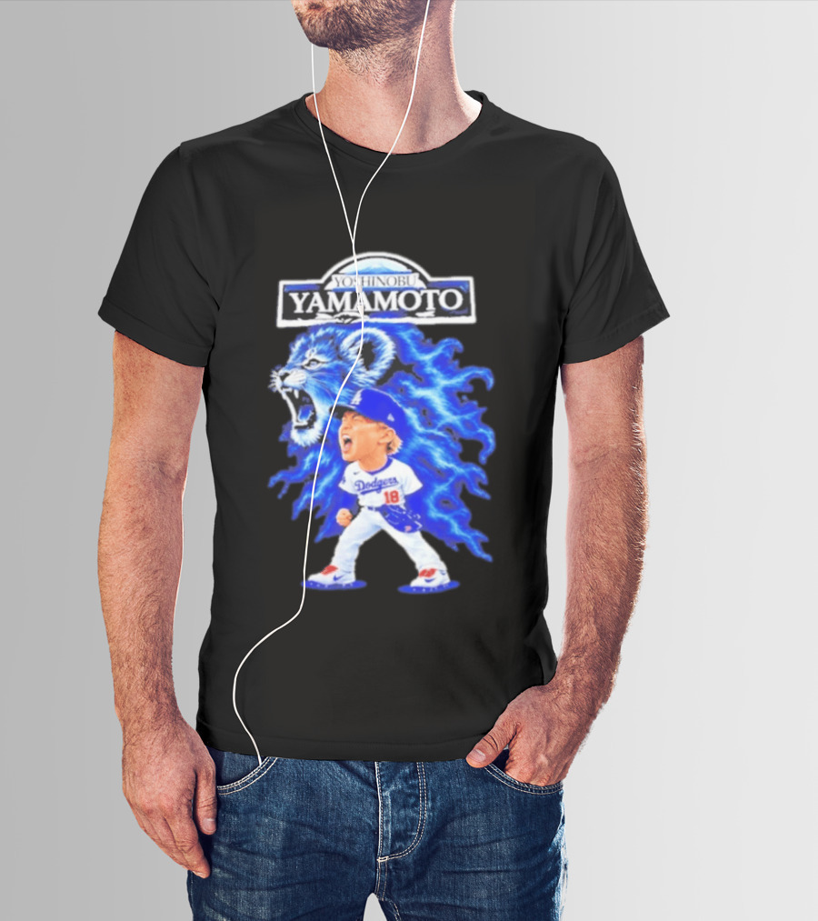 Yoshinobu Yamamoto Los Angeles Dodgers Baby Lion T-Shirt